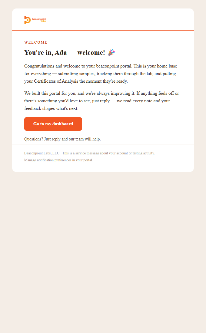 email 01 welcome