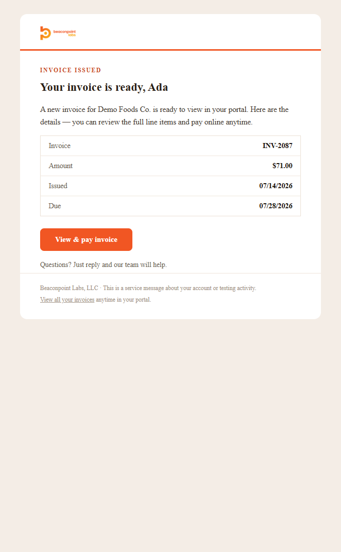 email 05 invoice issued
